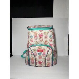 Catherine Malandrino Pineapple Print Insulated Cooler Backpack